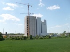 Frühjahr 2008, neuer Silo im Bau an der Saalemühle in Alsleben