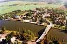 Alsleben Luftbild mit Saalebrücke