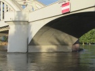 Die Saalebrücke in Alsleben am 3 Juni 2013 um 20.15 Uhr
