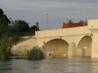 Die Saalebrücke in Alsleben am 4 Juni 2013 um 20.25 Uhr