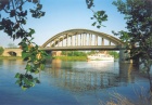 Blick zur Saalebrücke in Alsleben