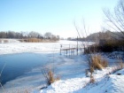 Die Saale im Winter 2009 fast zugefroren
